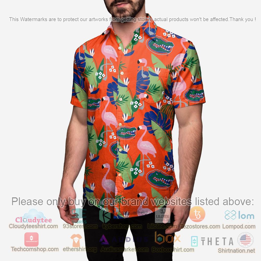 HOT Florida Gators Floral Button-Up Hawaii Shirt 2