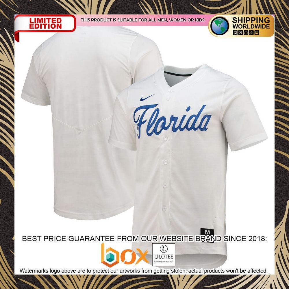 NEW Florida Gators Replica White Baseball Jersey 10