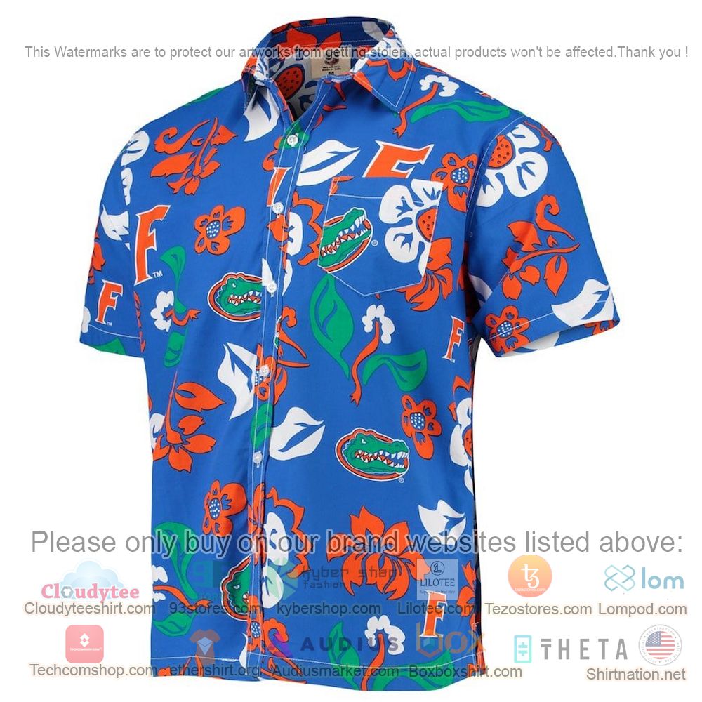 HOT Florida Gators Royal Hawaiian Button-Up Hawaii Shirt 2
