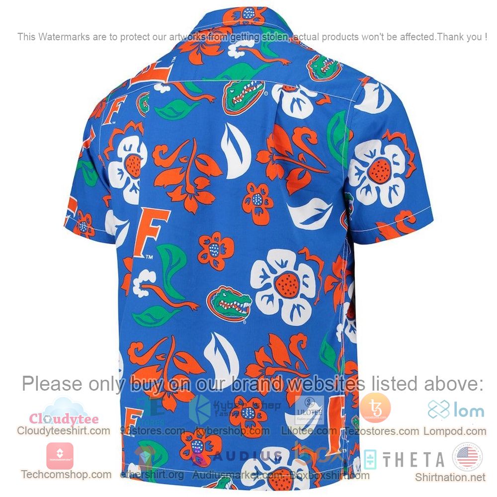 HOT Florida Gators Royal Hawaiian Button-Up Hawaii Shirt 3