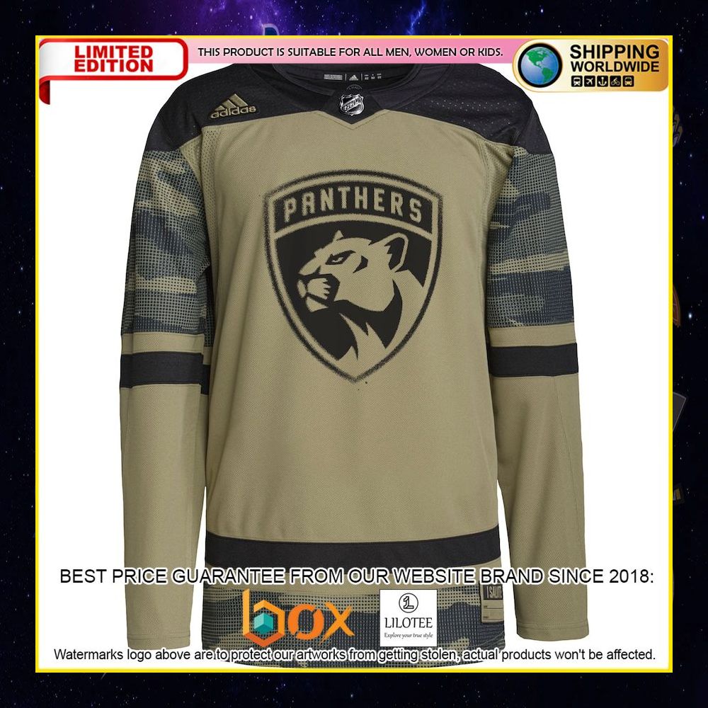 NEW Florida Panthers Adidas Military Appreciation Team Custom Camo Premium Hockey Jersey 5