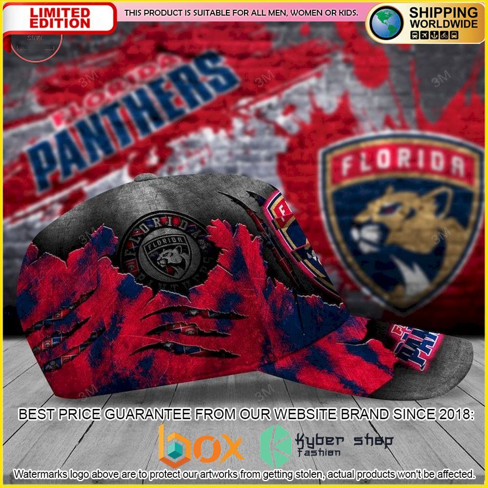 NEW Florida Panthers Skull NHL Custom Name Cap Hat 3