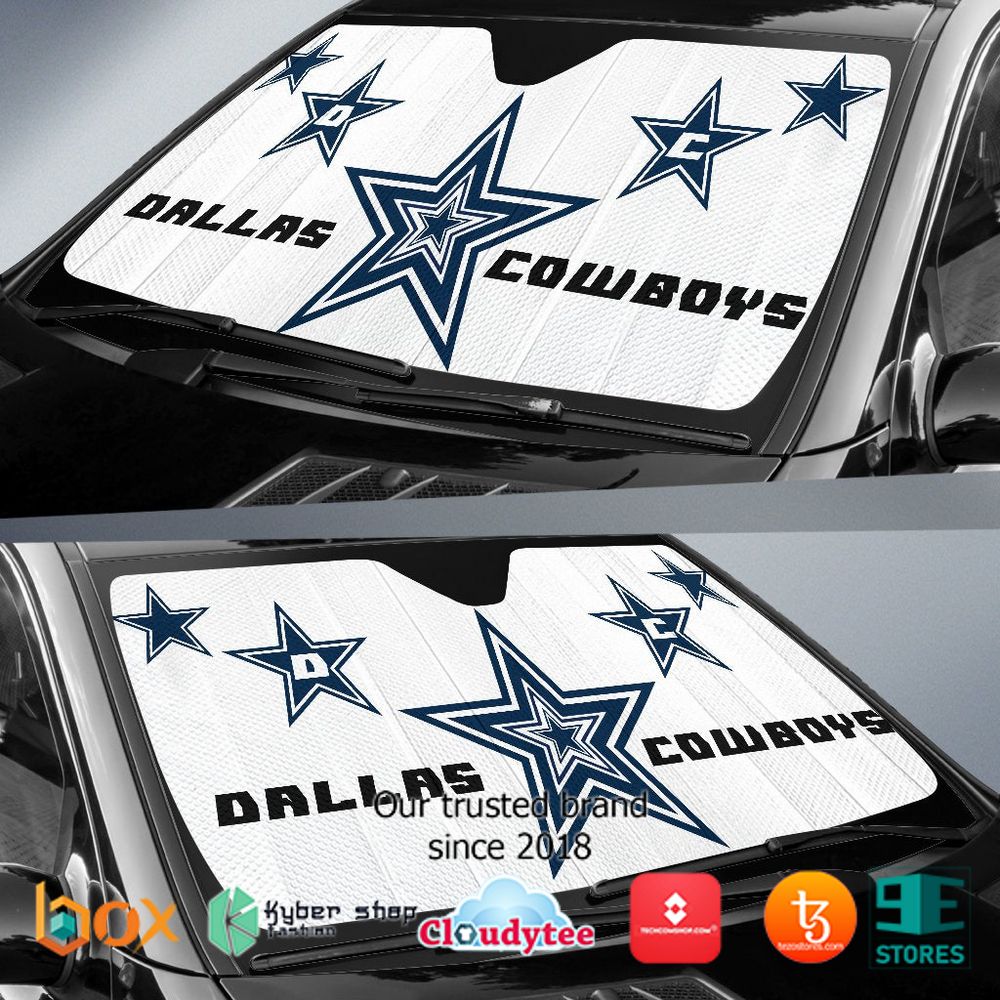Football Team Dallas Cowboys Blue Stars Car Sunshade 2