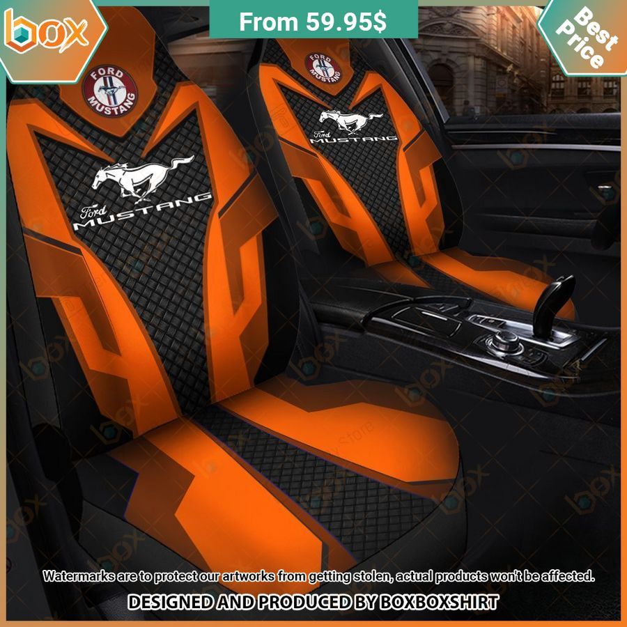 BEST Ford Mustang Orange Seat Cover 1