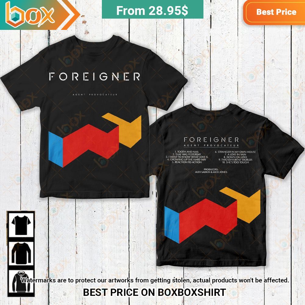 Foreigner Agent Provocateur Album Cover Shirt - Express your unique ...