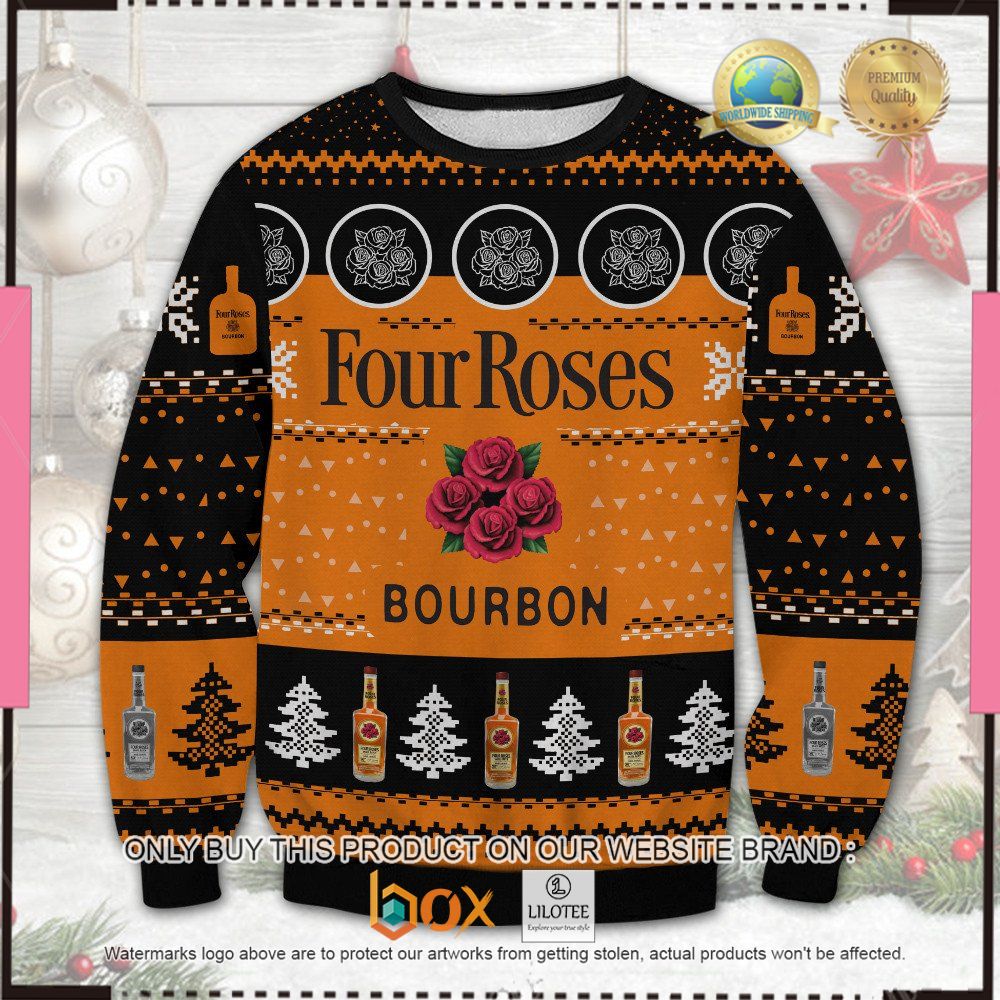 HOT Four Roses Bourbon Christmas Sweater 1