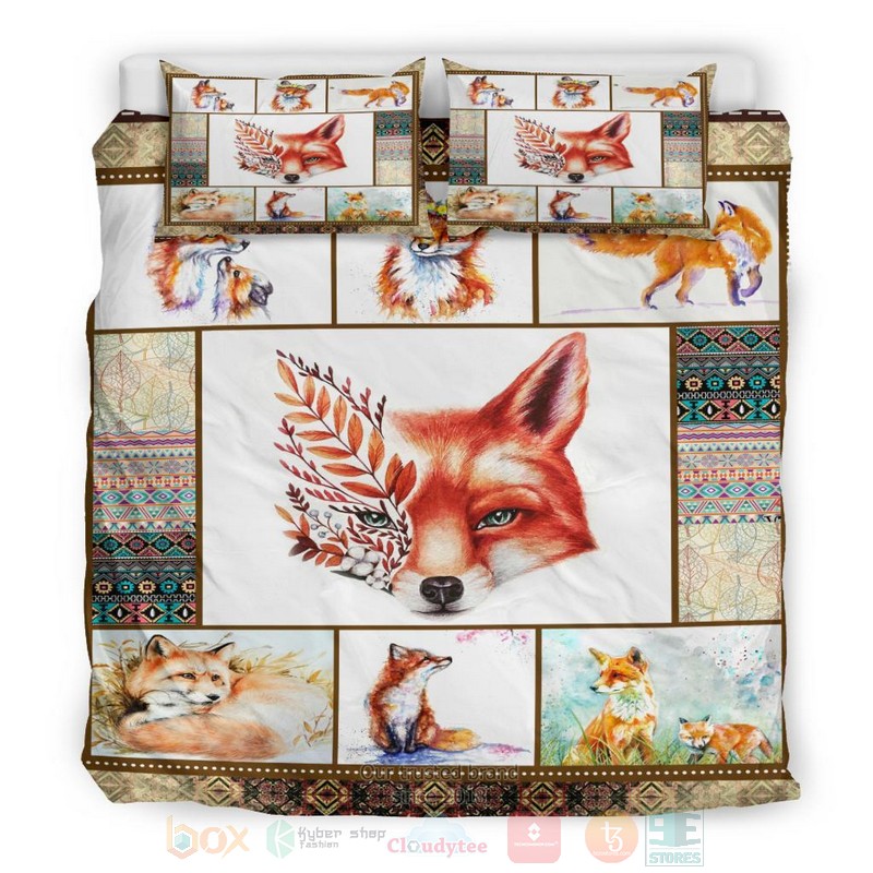 Fox Pattern Bedding Set 4