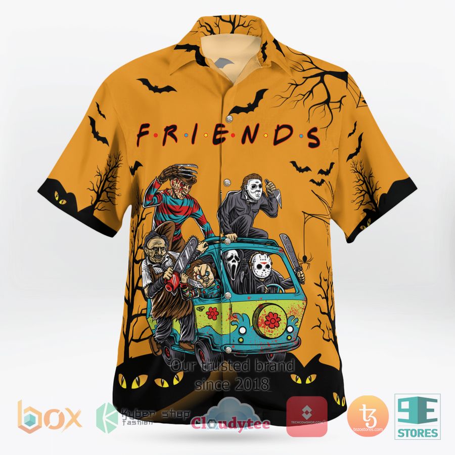 Friends Horror Halloween Characters Hawaiian Shirt 2