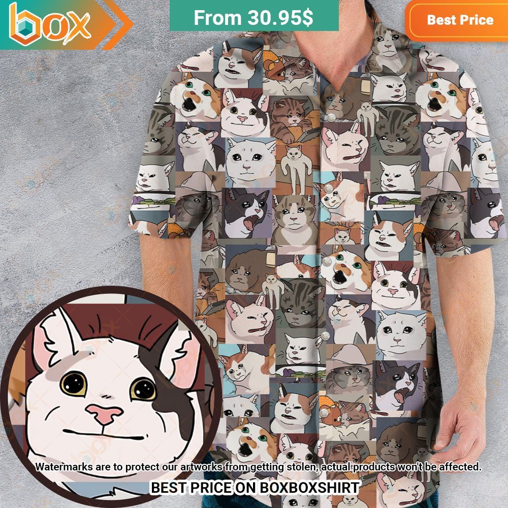 Funny Cat Internet Meme Hawaiian Shirt 1
