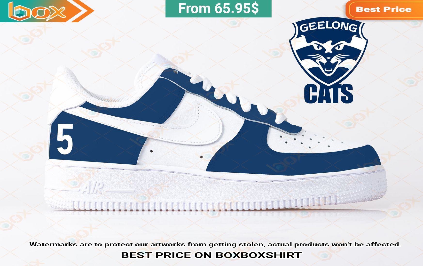 Geelong Cats Air Force 1 Low Top Shoes 5