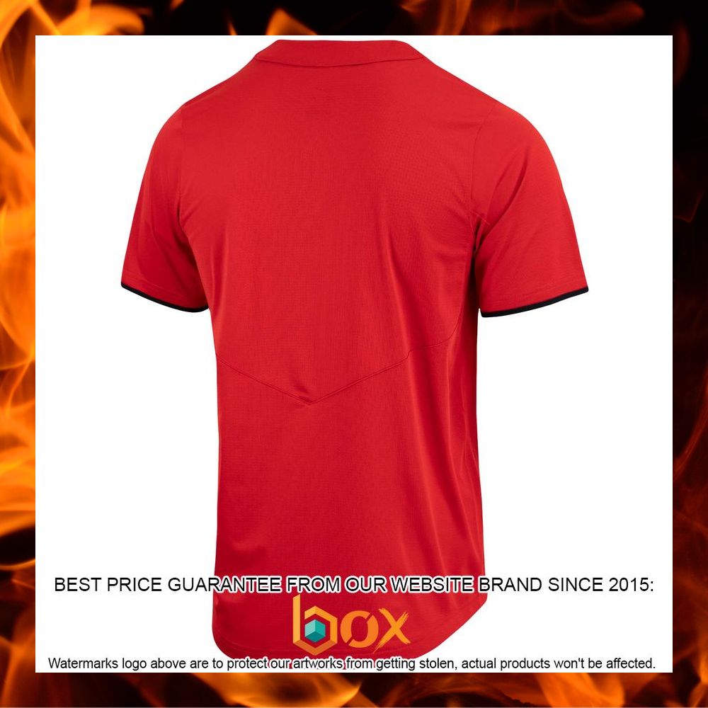 BEST Georgia Bulldogs Nike Replica Full-Button Red Baseball Jersey 7