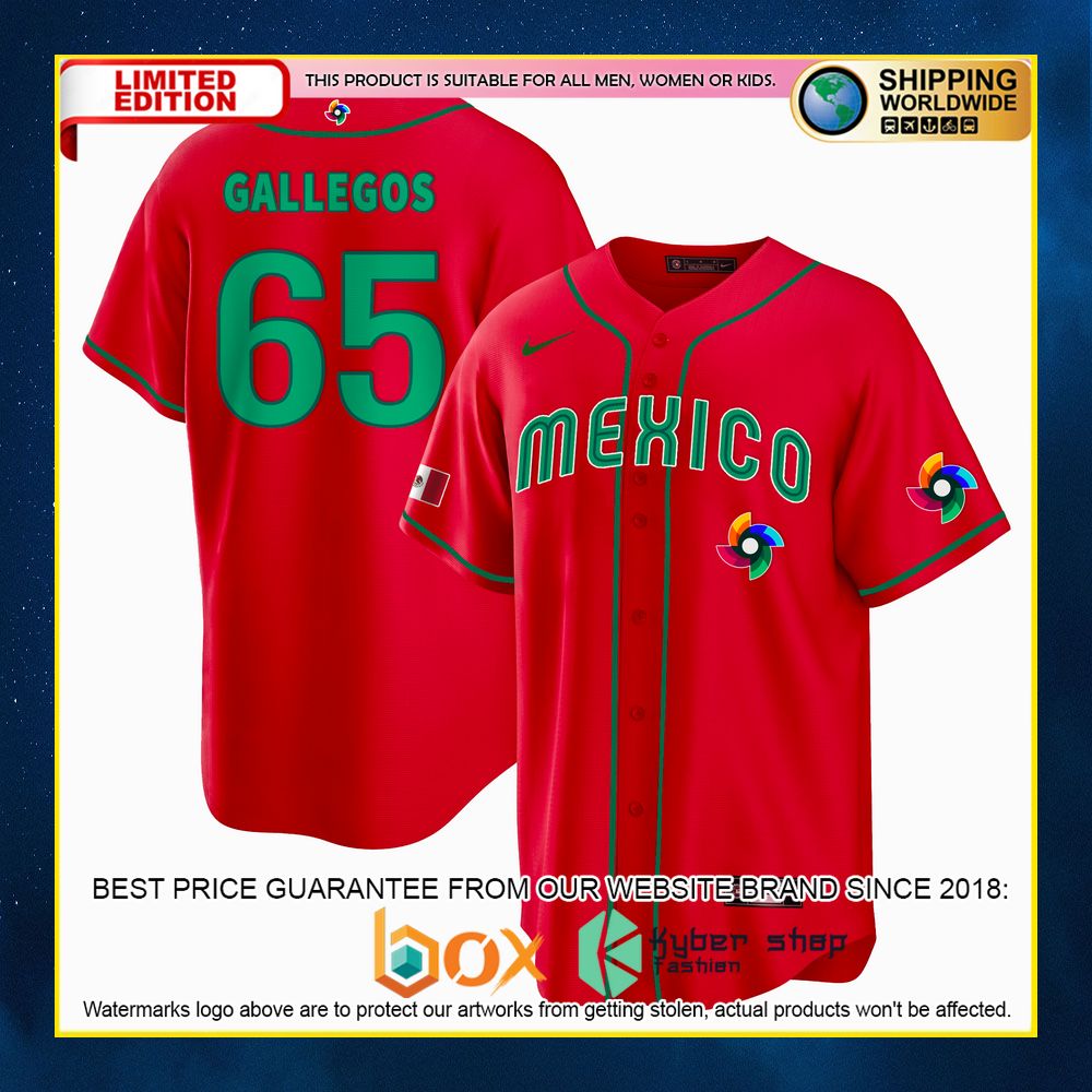 NEW Giovanny Gallegos 65 Mexico Premium Baseball Jersey 13