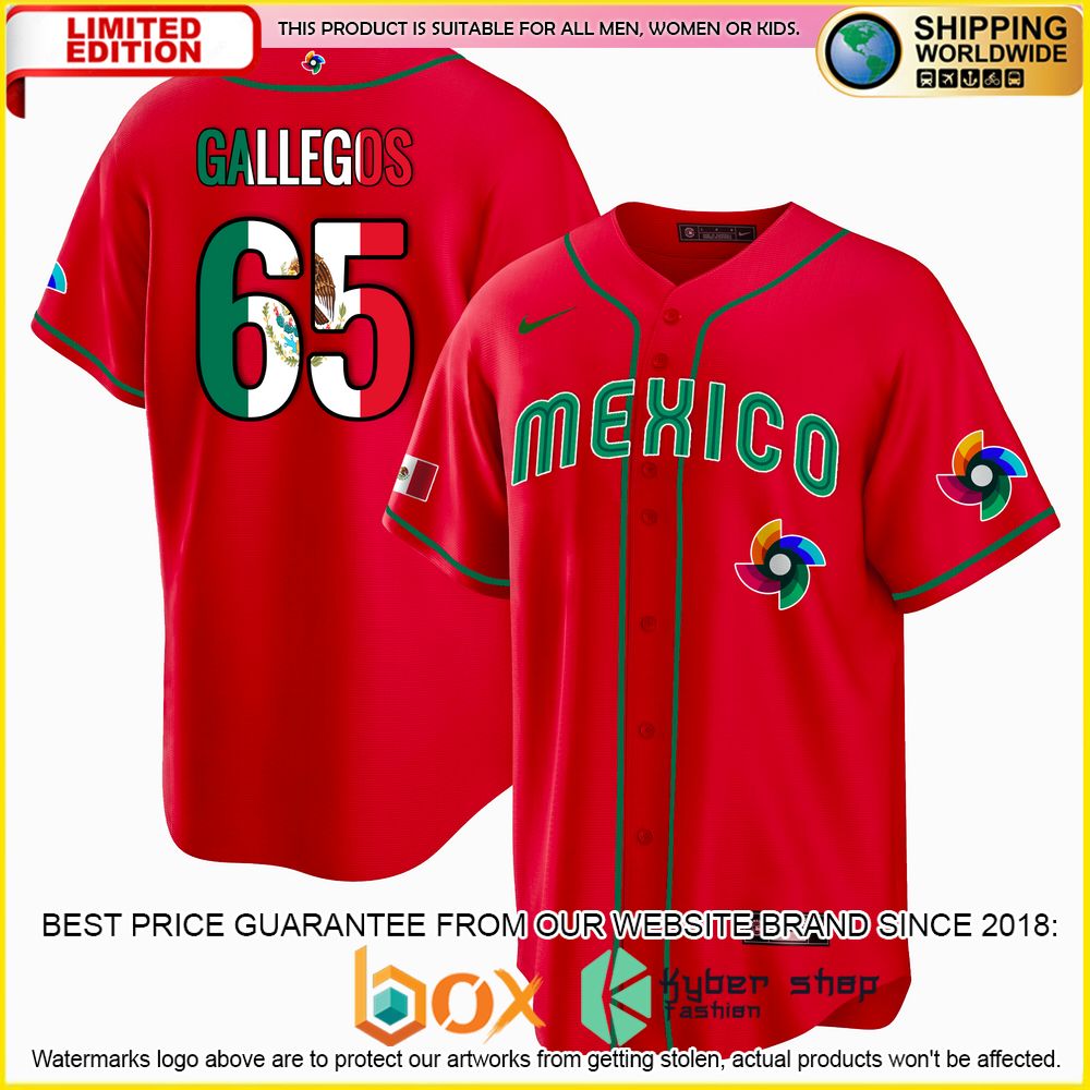 NEW Giovanny Gallegos 65 Mexico Premium Baseball Jersey 2