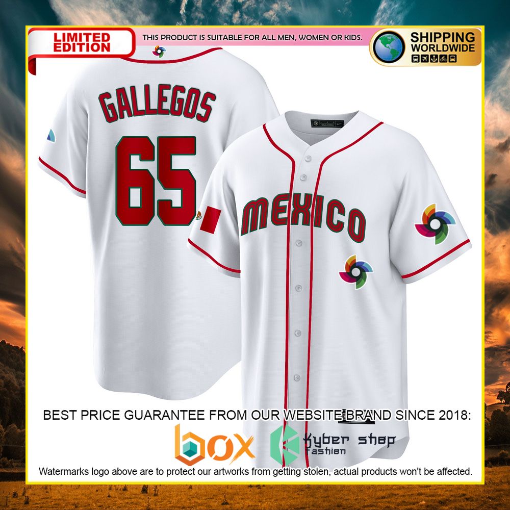NEW Giovanny Gallegos 65 Mexico Premium Baseball Jersey 9