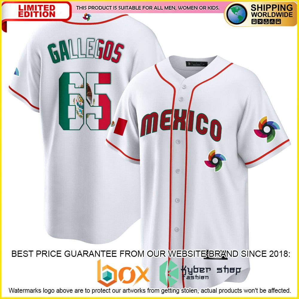 NEW Giovanny Gallegos 65 Mexico Premium Baseball Jersey 4