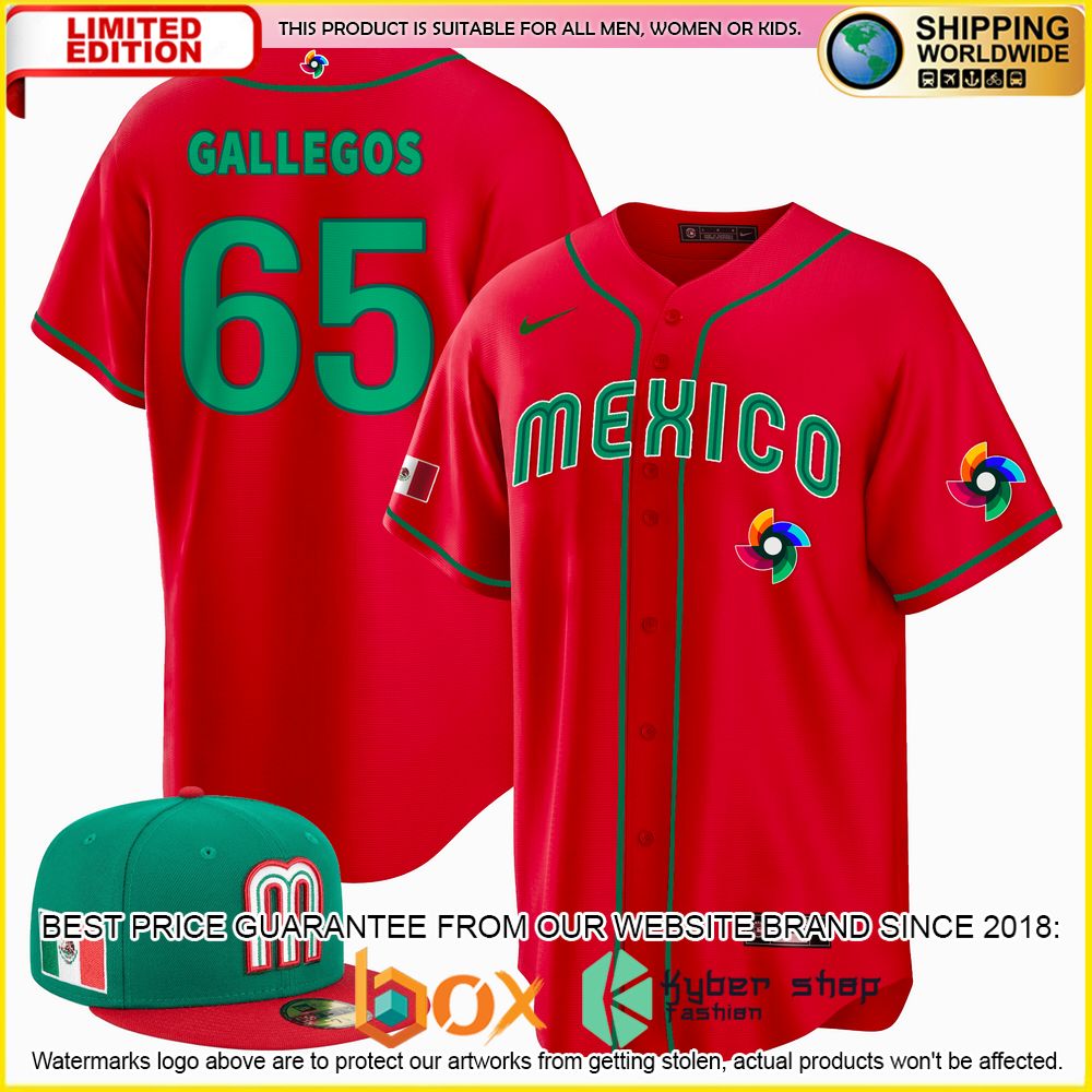 NEW Giovanny Gallegos 65 Mexico Premium Baseball Jersey 5