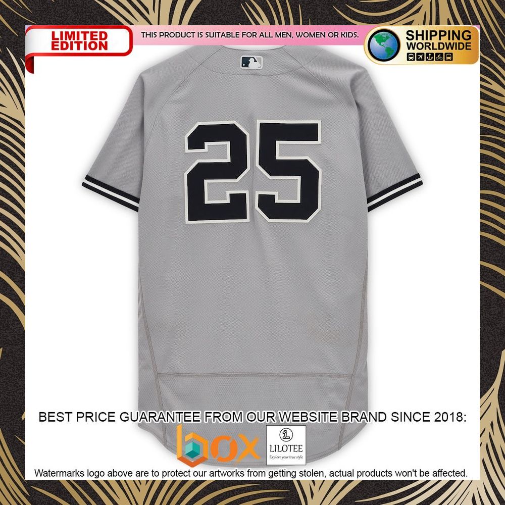 NEW Gleyber Torres New York Yankees Fanatics Authentic GameUsed #25 Gray vs. Detroit Tigers on April 21, 2022 Gray Baseball Jersey 5