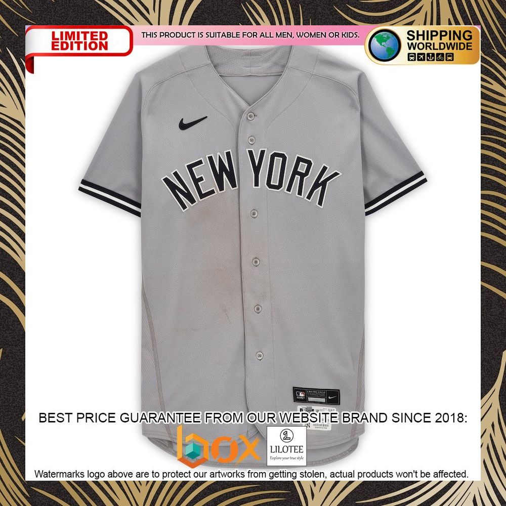 NEW Gleyber Torres New York Yankees Fanatics Authentic GameUsed #25 Gray vs. Detroit Tigers on April 21, 2022 Gray Baseball Jersey 6