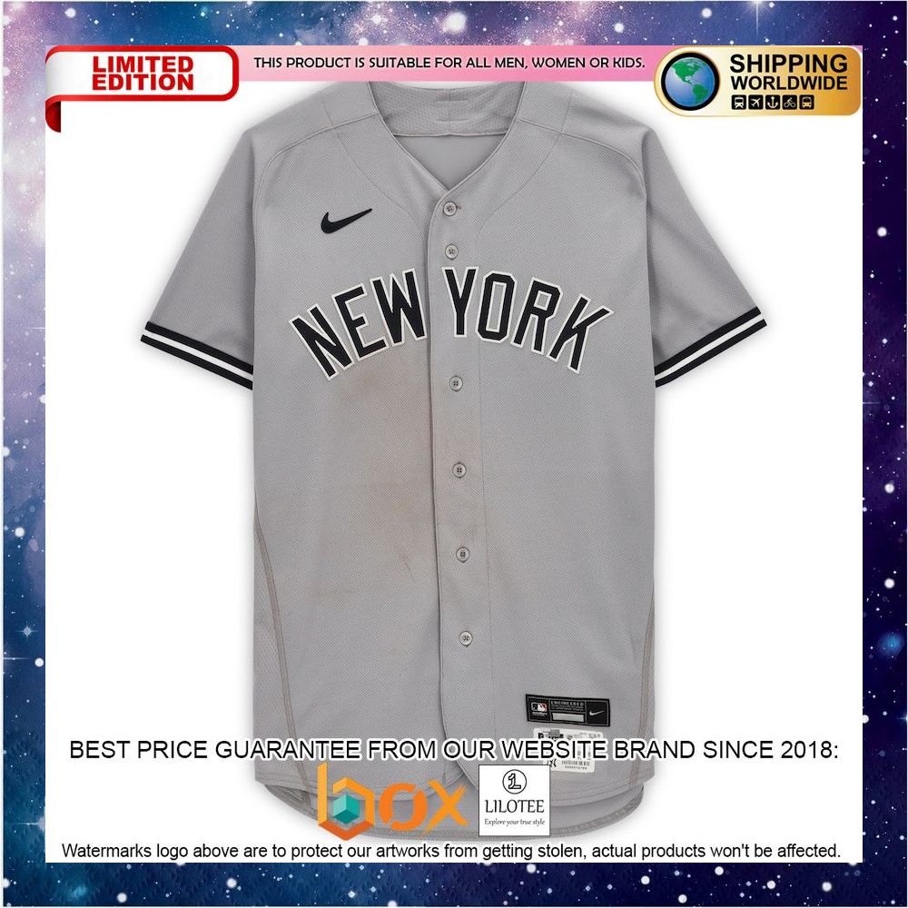 NEW Gleyber Torres New York Yankees Fanatics Authentic GameUsed #25 Gray vs. Detroit Tigers on April 21, 2022 Gray Baseball Jersey 3