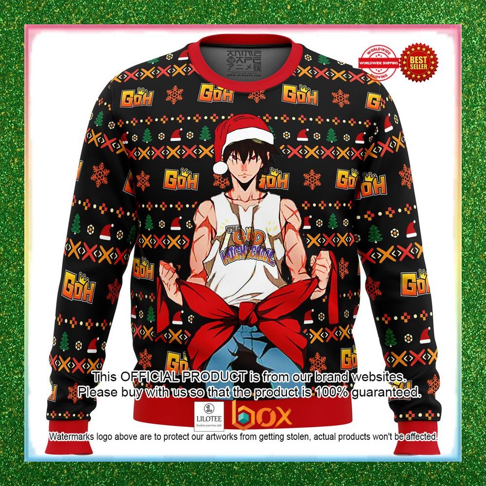 BEST God of High School Santa Jin Mori Christmas Sweater 3