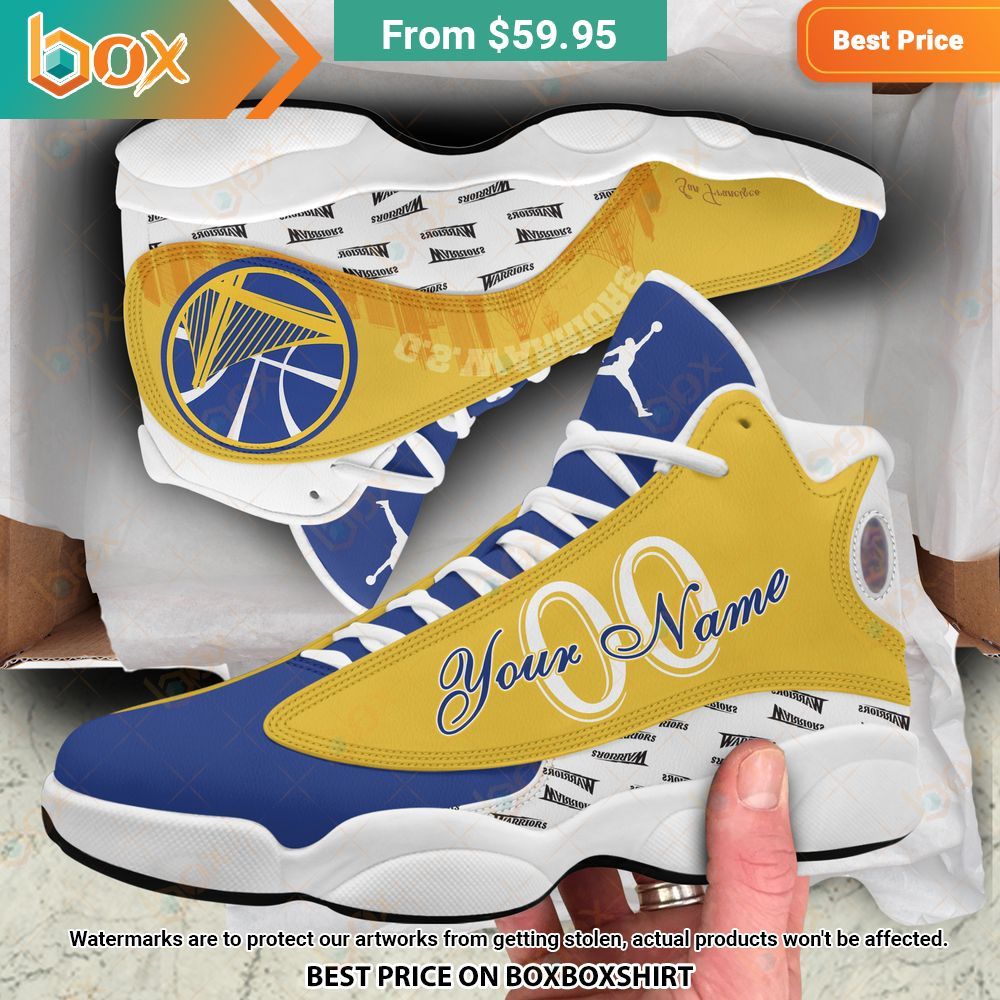 Golden State Warriors Personalized Air Jordan 13 Sneaker 3