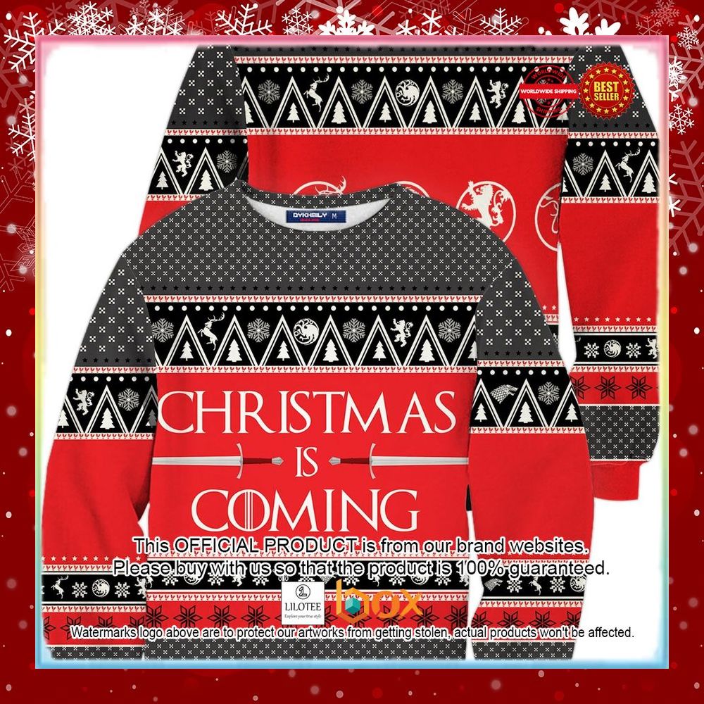 BEST GOT Game of Thrones Christmas is Coming Ugly Sweater 2
