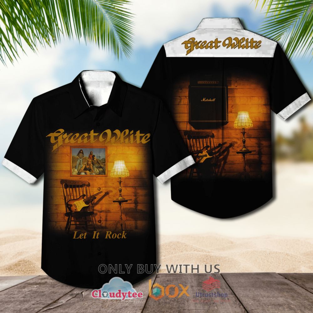 Great White Let It Rock Albums Hawaiian Shirt 1