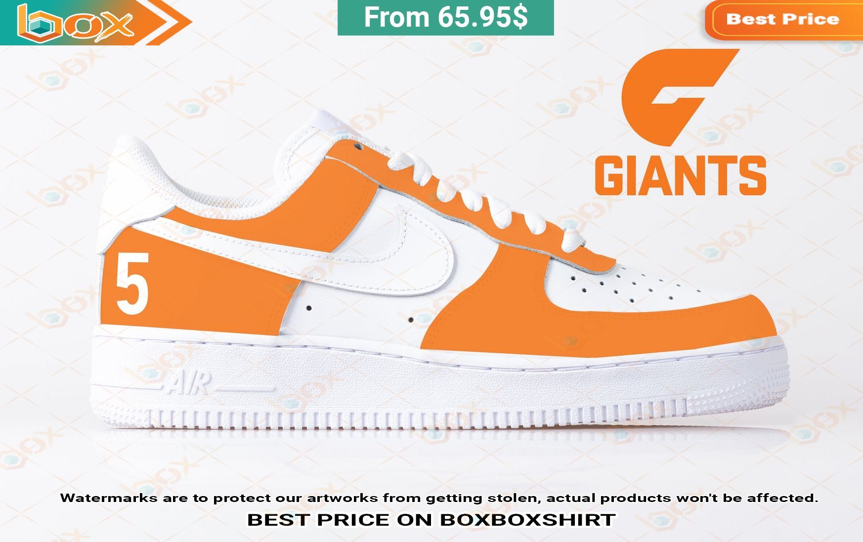 Greater Western Sydney Giants Air Force 1 Low Top Shoes 2