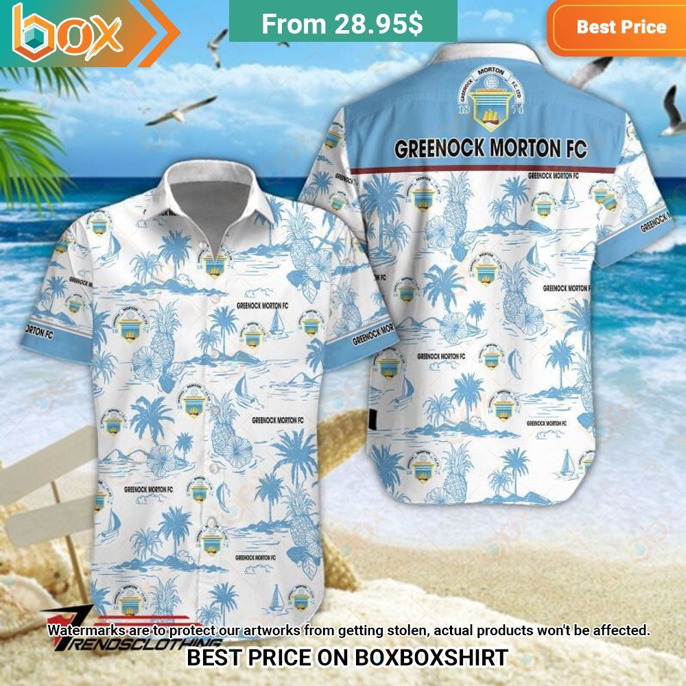 Greenock Morton Hawaiian Shirt Short 7