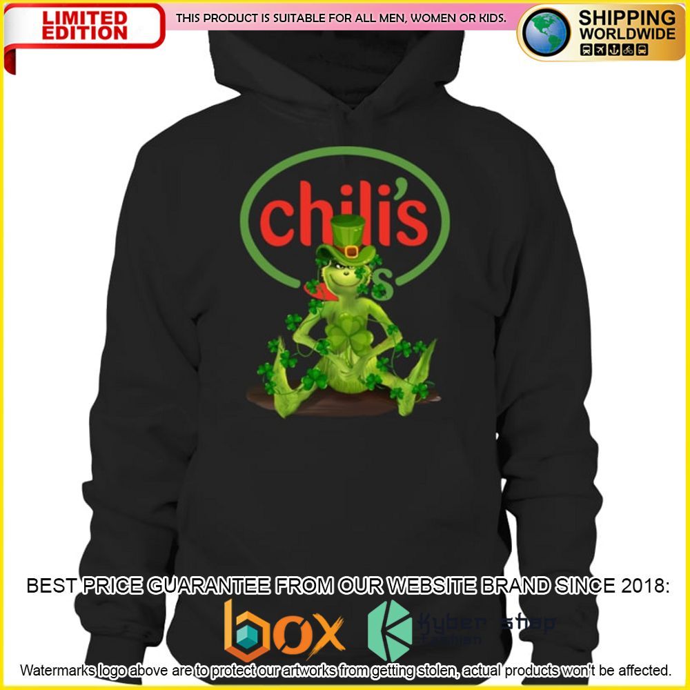 NEW Grinch Patrick's Day Chili's 3D Hoodie, Shirt 2