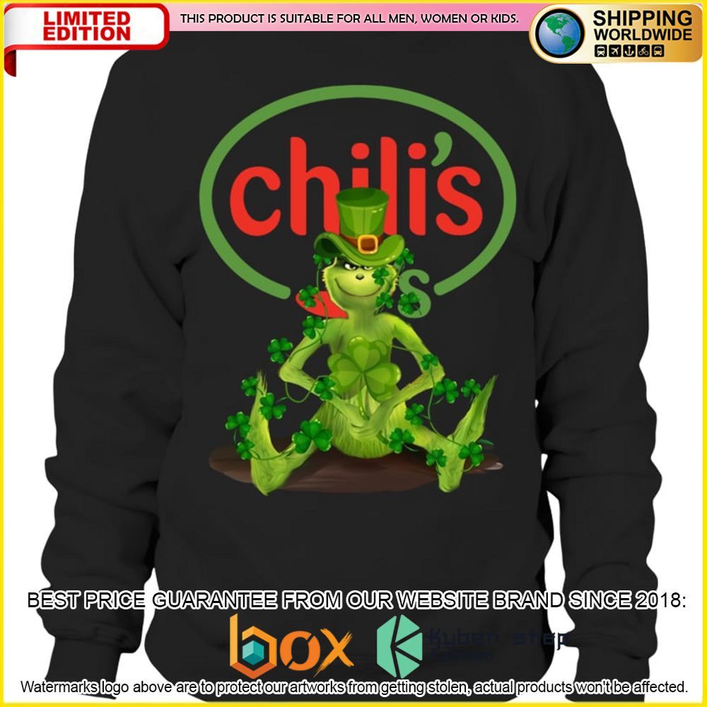 NEW Grinch Patrick's Day Chili's 3D Hoodie, Shirt 3