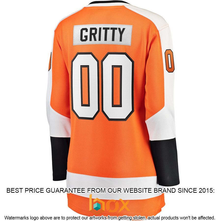 NEW Gritty Philadelphia Flyers Women's Player Orange Hockey Jersey 3