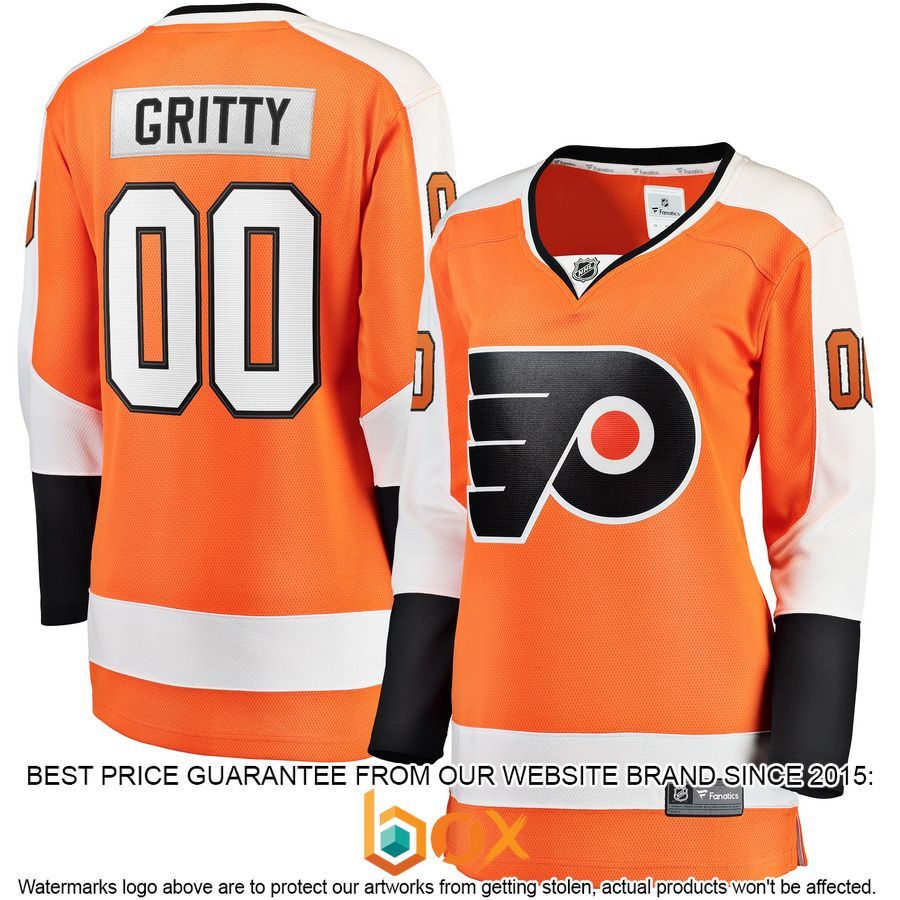 NEW Gritty Philadelphia Flyers Women's Player Orange Hockey Jersey 4