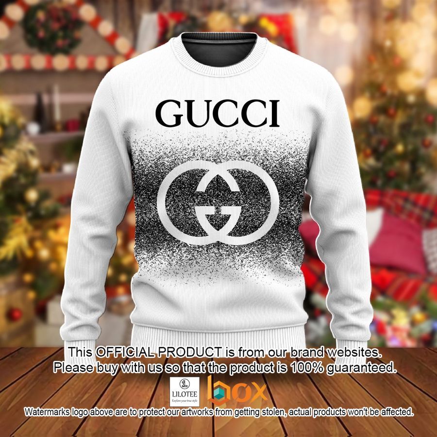 BEST Gucci Black and White Christmas Sweater 2