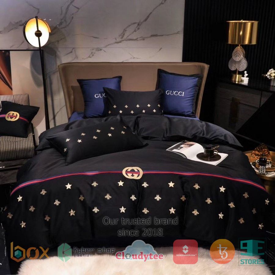 Gucci Black Color Bedding Set 1