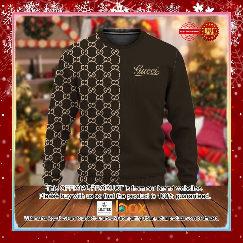 BEST Gucci Brown Christmas Sweater 3