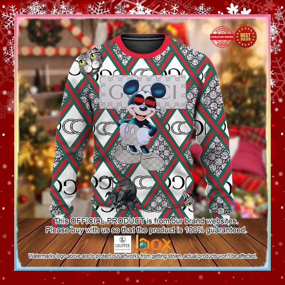 BEST Gucci Fancy Mickey Mouse Christmas Sweater 3