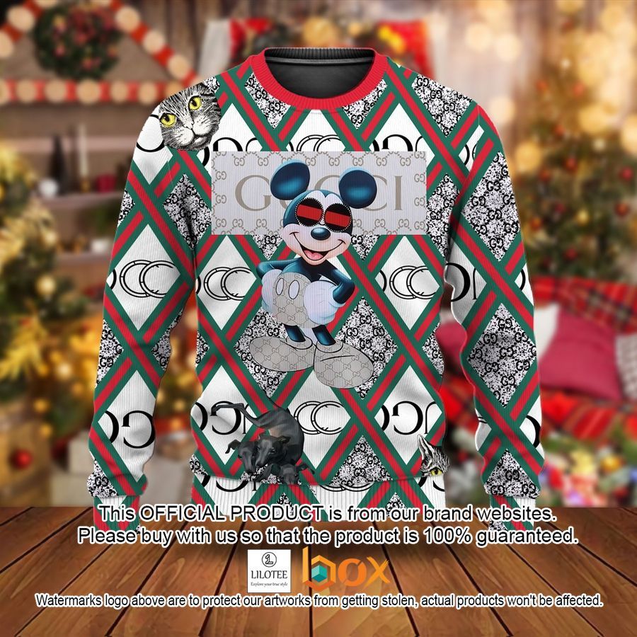 BEST Gucci Fancy Mickey Mouse Christmas Sweater 2