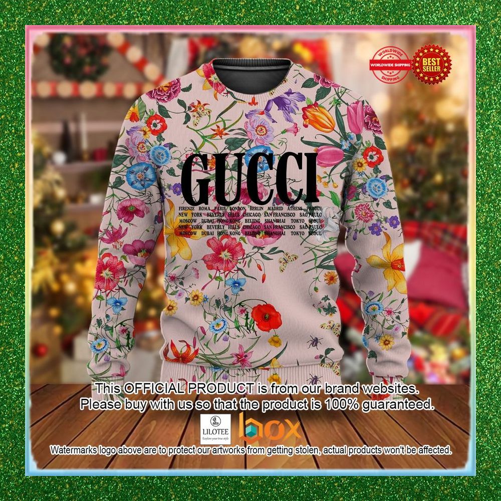 BEST Gucci Floral Christmas Sweater 1