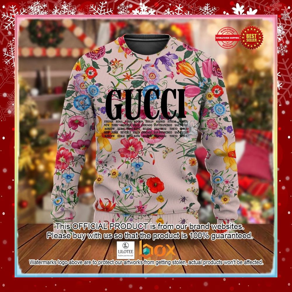 BEST Gucci Floral Christmas Sweater 3