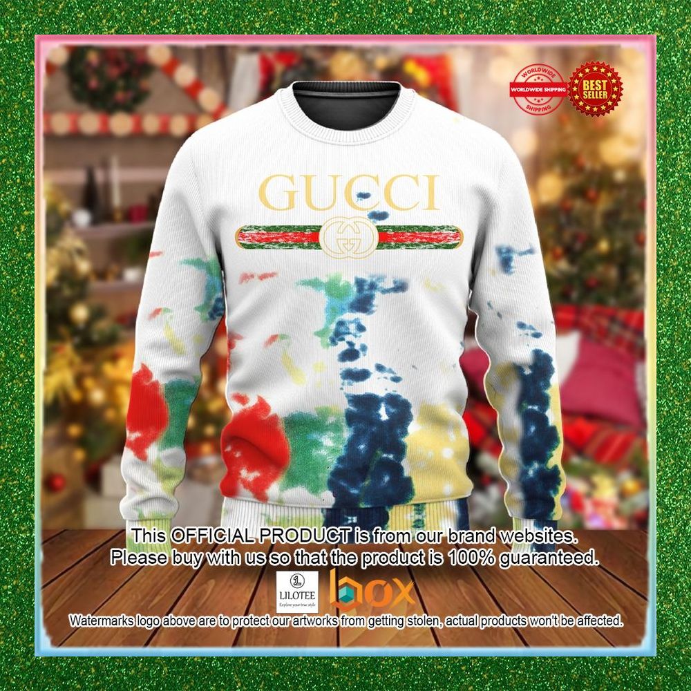 BEST Gucci Mixed Colors Christmas Sweater 1