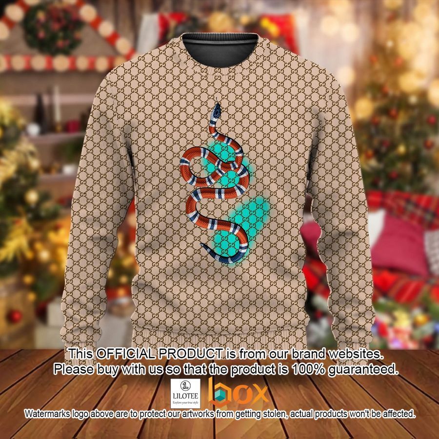 BEST Gucci Snake Christmas Sweater 2