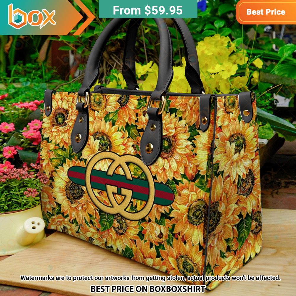 Gucci Sunflower Leather Handbag 1