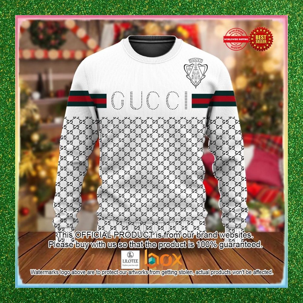 BEST Gucci White Christmas Sweater 1