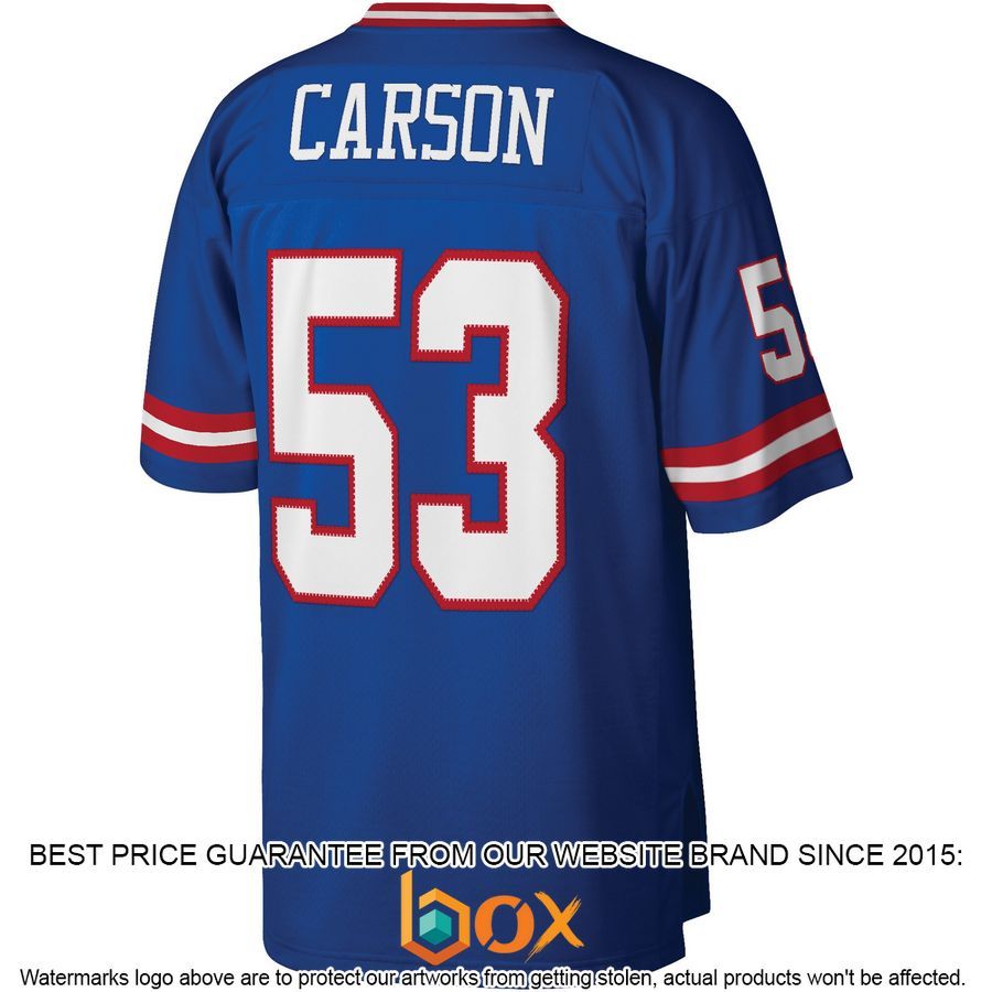 NEW Harry Carson New York Giants Mitchell & Ness Legacy Replica Royal Football Jersey 3