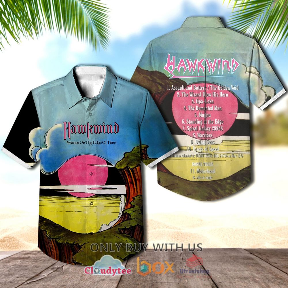 Hawkwind Warrior on the Edge of Time Albums Hawaiian Shirt 1