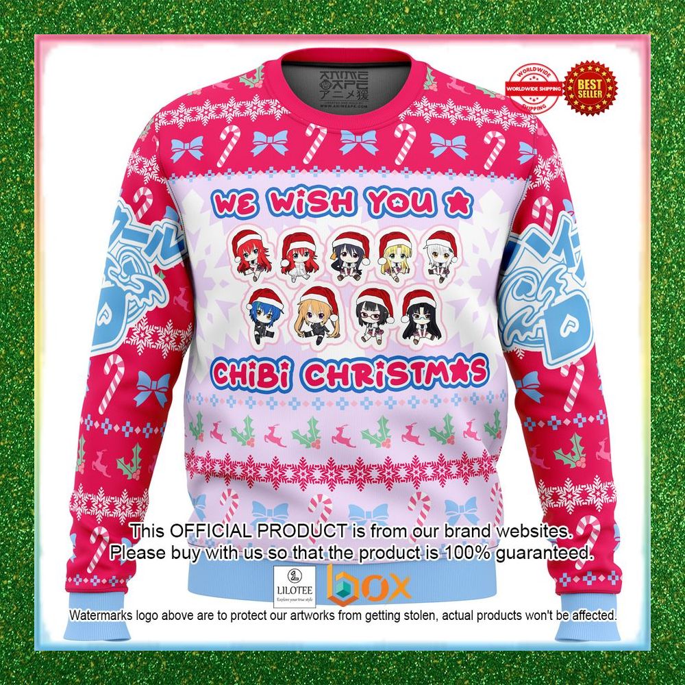 BEST High School DXD Chibi Girls Christmas Sweater 3