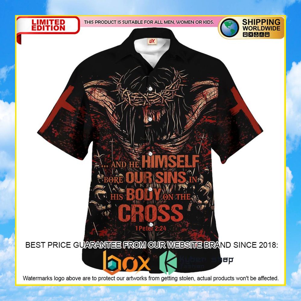 NEW Himself Our Sins Body Cross 3D Hawaii Shirt 7