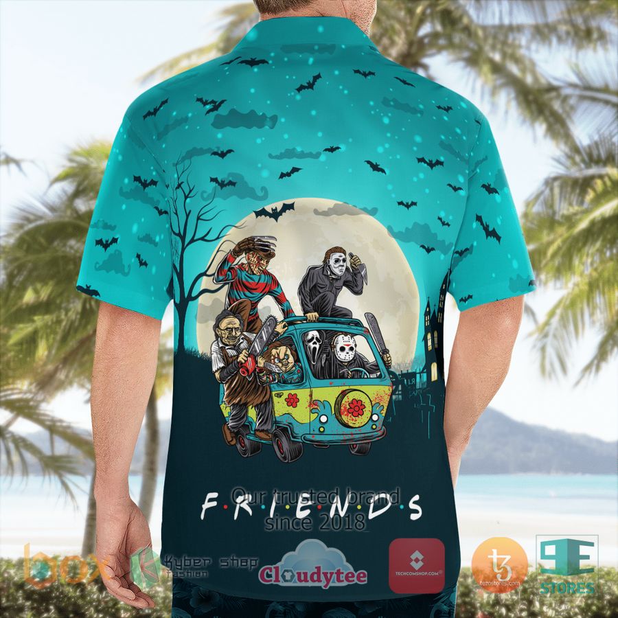 Horror Characters-Friends Halloween Hawaiian Shirt 4