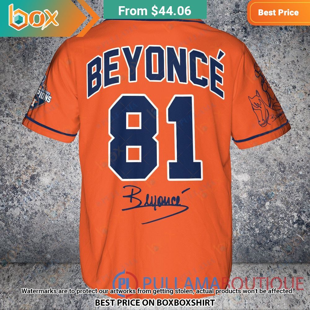 Houston Astros Beyonce Orange Baseball Jersey 10